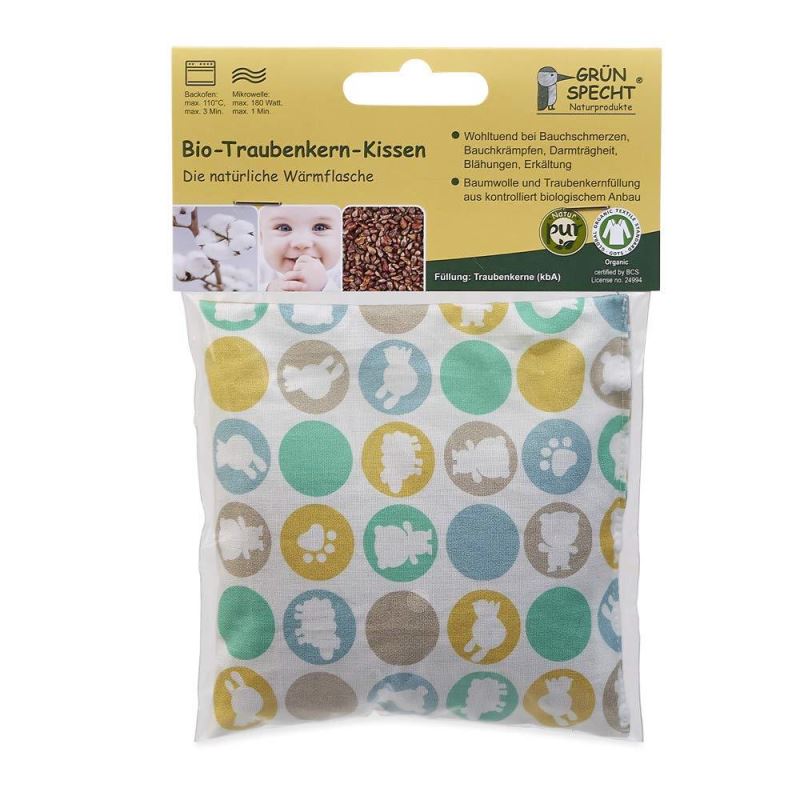 Pernuta termica anticolici BIO cu seminte de struguri, 12 x 12 cm, Grunspecht 675-00