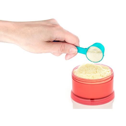 Recipient pentru lapte praf cu 3 compartimente și pâlnie REER