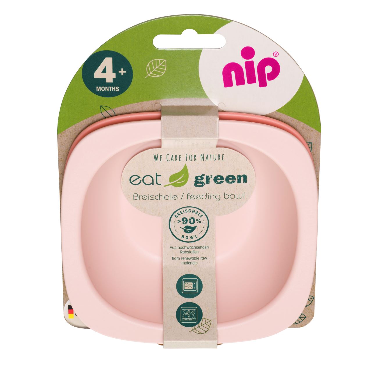 Set 2 castroane Eat Green pentru mancarea copiilor, din plastic bio, lavabile in masina de spalat vase, 4+ luni, nip 37065