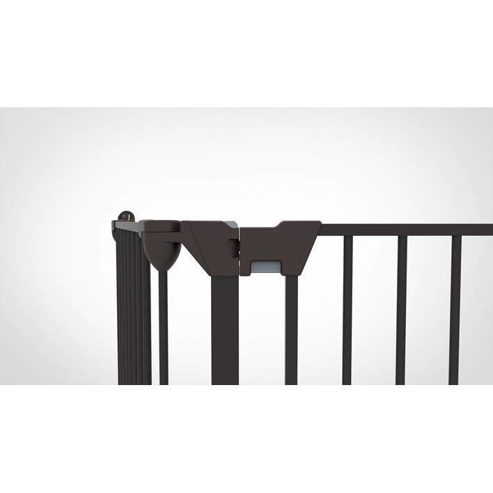 Tarc de siguranta modular pentru copii cu 3 panouri, metal negru, Noma