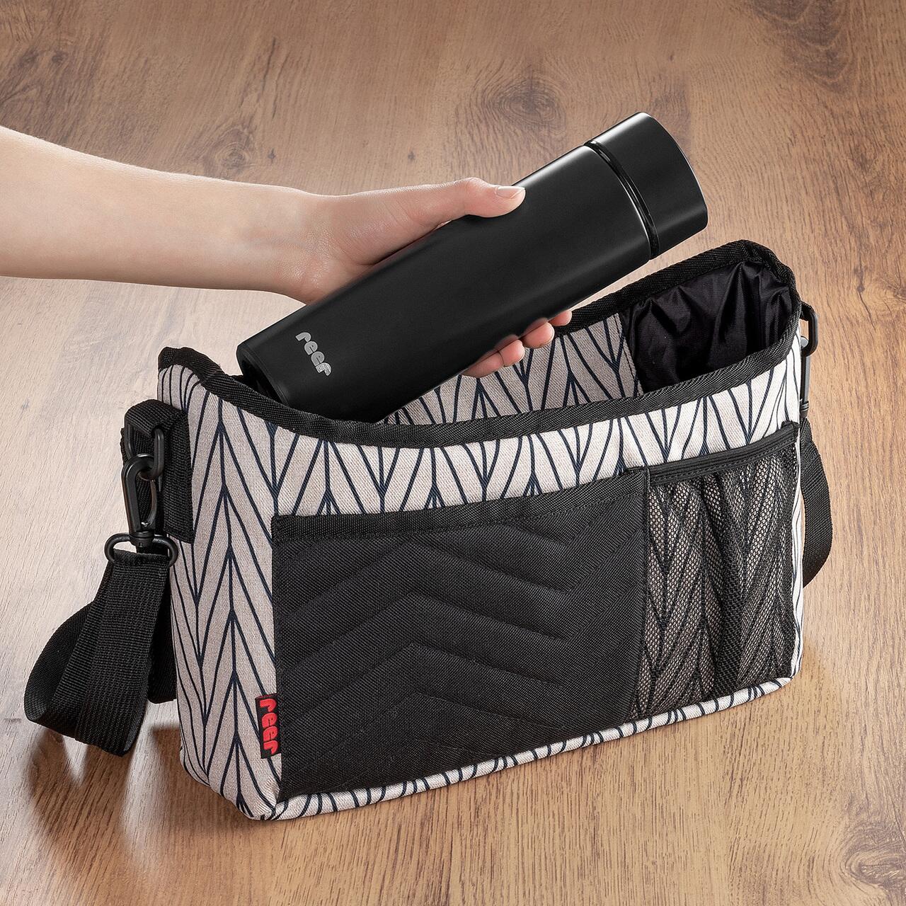 Termos din oțel inoxidabil vidat Reer ColourDesign, 450 ml, negru