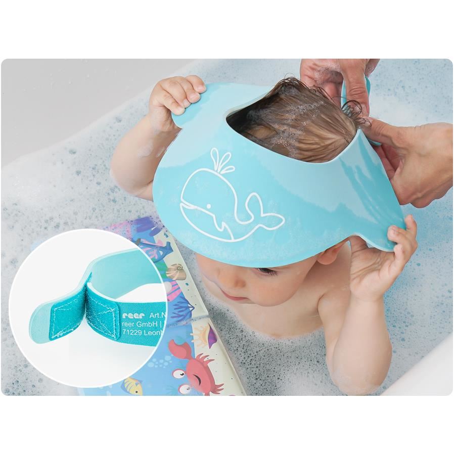 Aparatoare de sampon pentru copii, reglabila, din spuma moale, Reer MyHappyBath