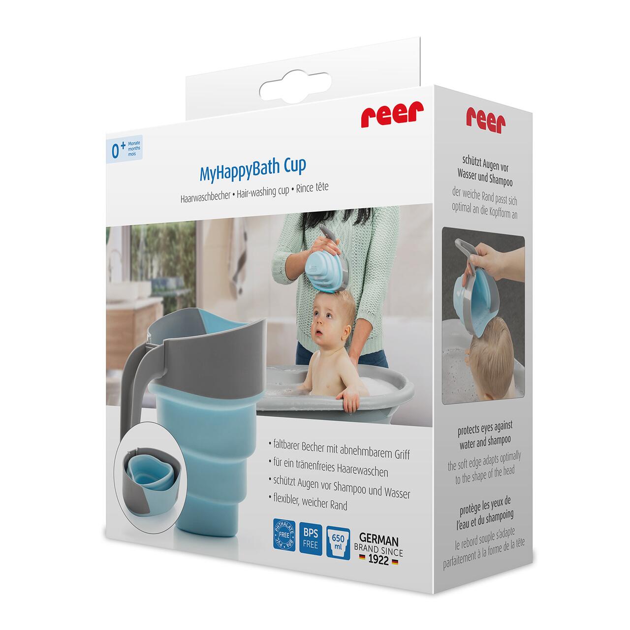 Cana pliabila pentru clatit parul bebelusului Reer MyHappyBath, fara BPA