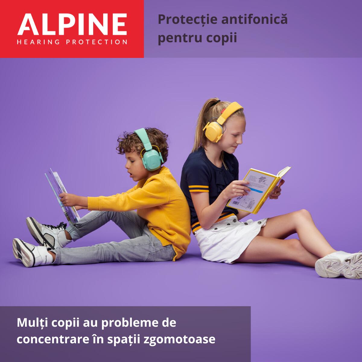 Casti antifonice pliabile pentru copii 5-16 ani, SNR 25, verde menta