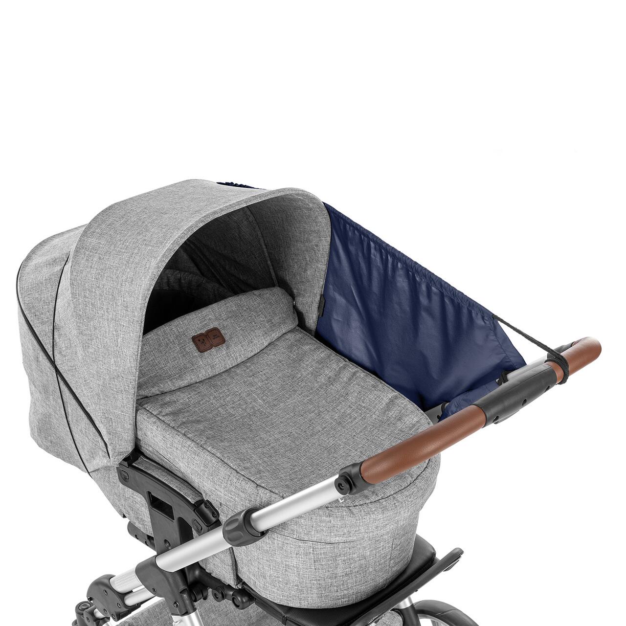 Copertina parasolar universala pentru carucior, UV 50+, bleumarin, Reer
