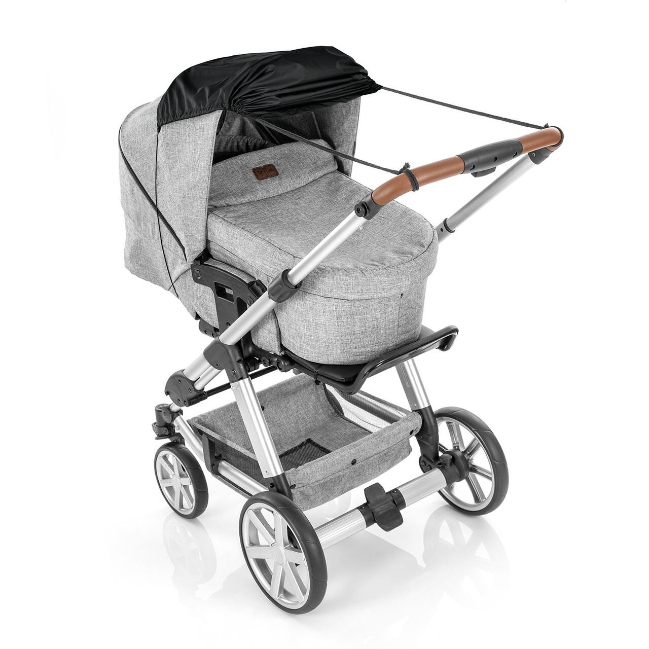 Copertina parasolar universala pentru carucior, UV 50+, neagra, Reer ShineSafe