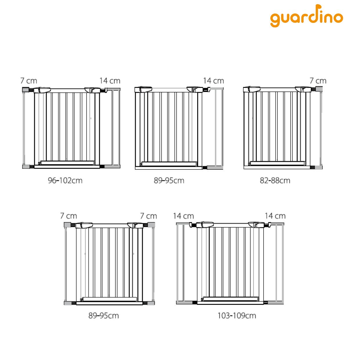 Extensie pentru poarta de siguranta copii Guardino 14 cm, alba