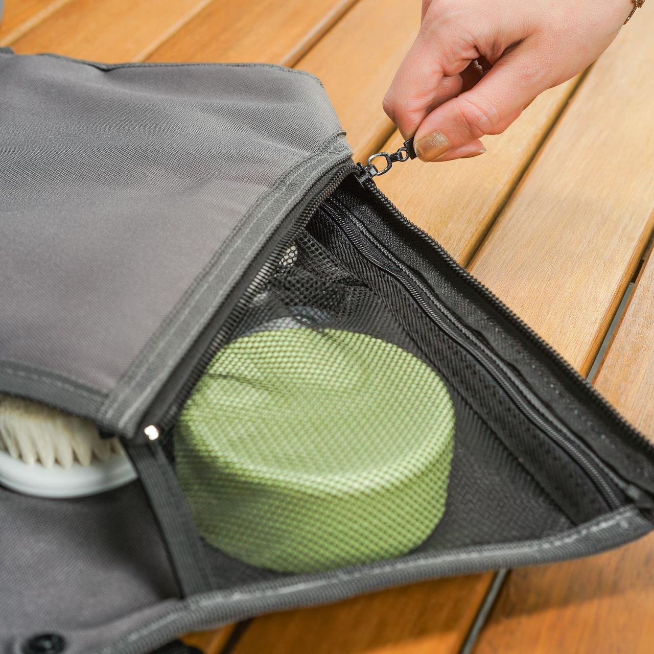 Geanta pentru scutece cu aleza, din material reciclat, Reer Growing