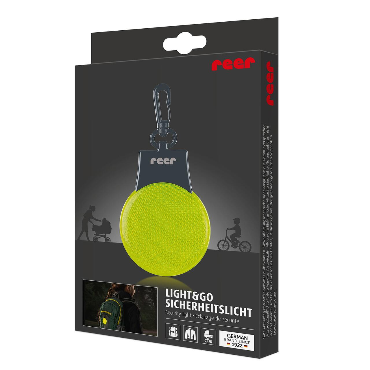 Lumina LED de siguranta reflectorizanta cu carabina, Reer Light&Go