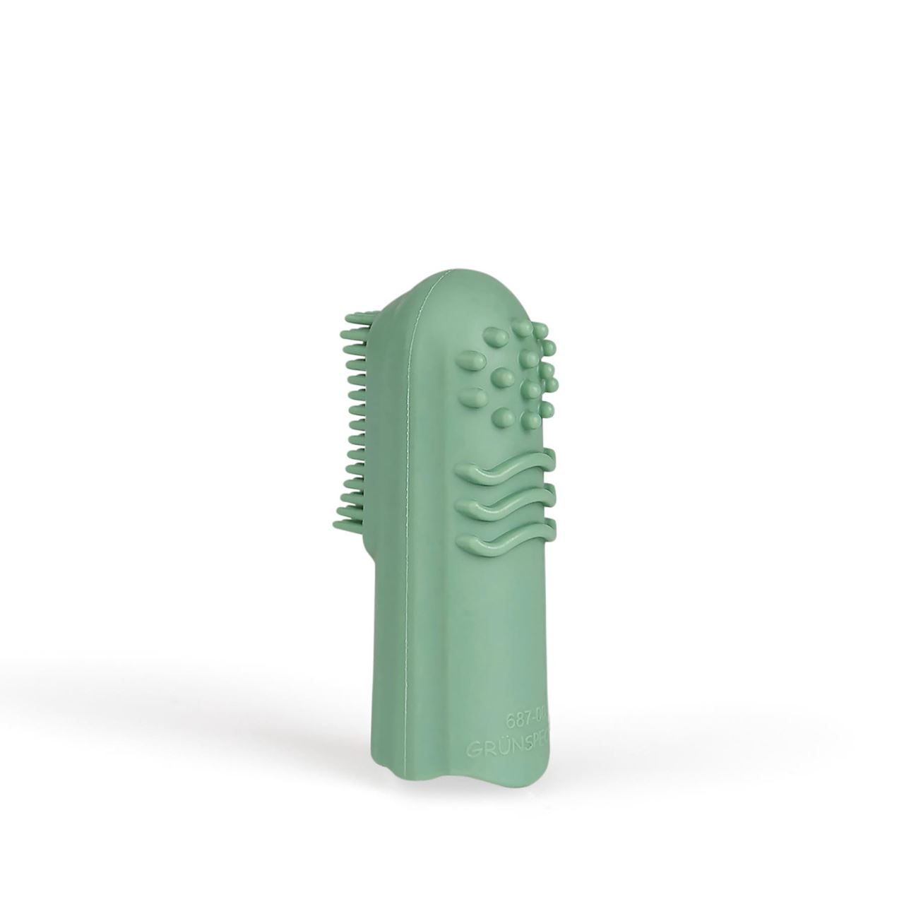 Periuta de dinti pentru bebelusi, din cauciuc natural, pentru folosire pe deget, Gruenspecht 687-00