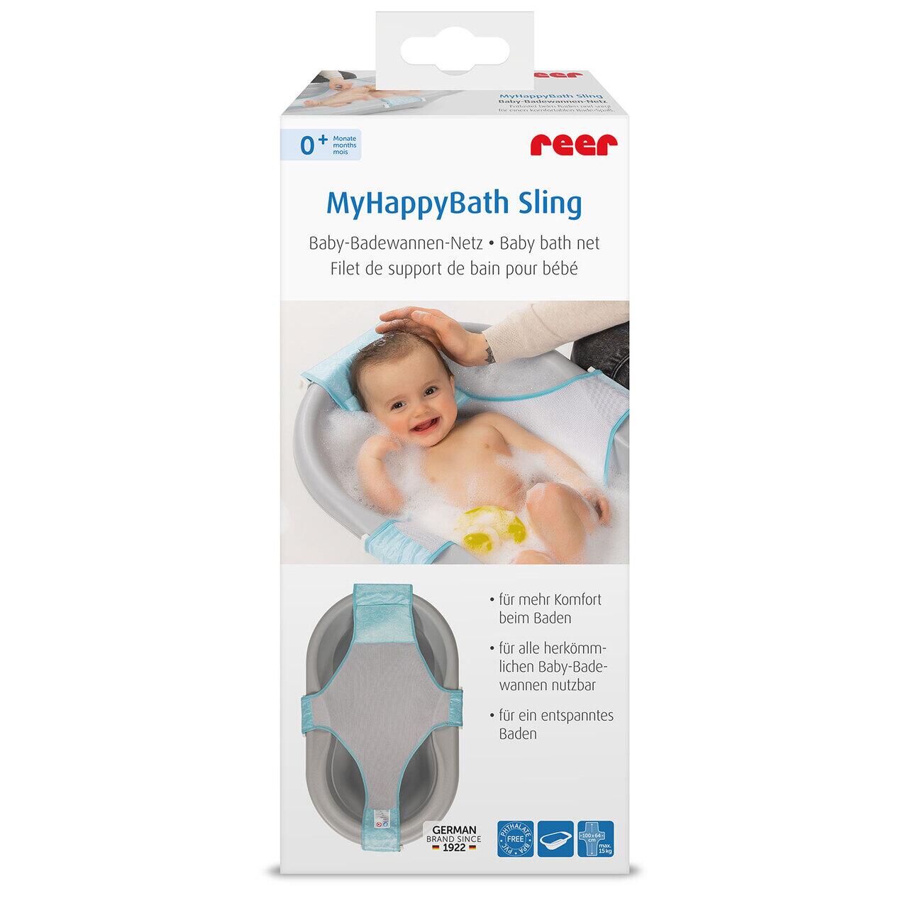 Plasa de baie pentru bebelusi Reer MyHappyBath Sling, reglabila, fara BPA