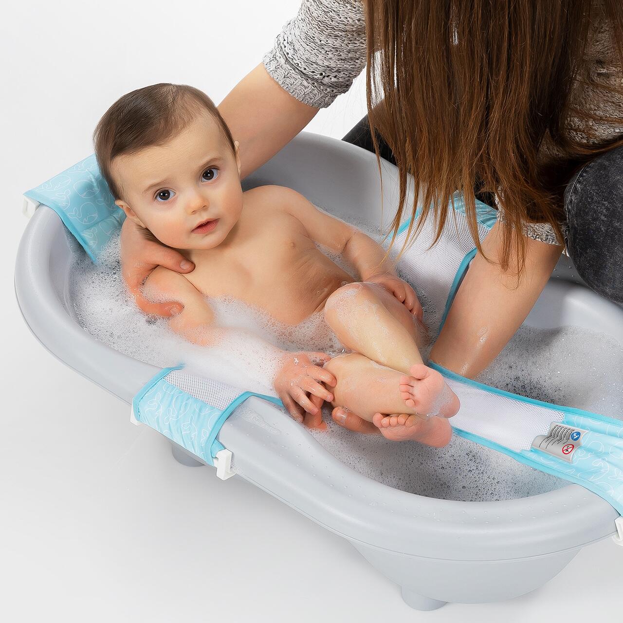 Plasa de baie pentru bebelusi Reer MyHappyBath Sling, reglabila, fara BPA