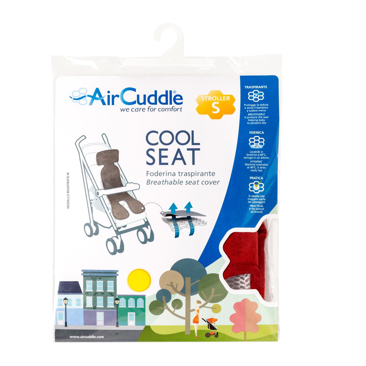 Protecție antitranspirație pentru cărucior AirCuddle Cool Seat, bej