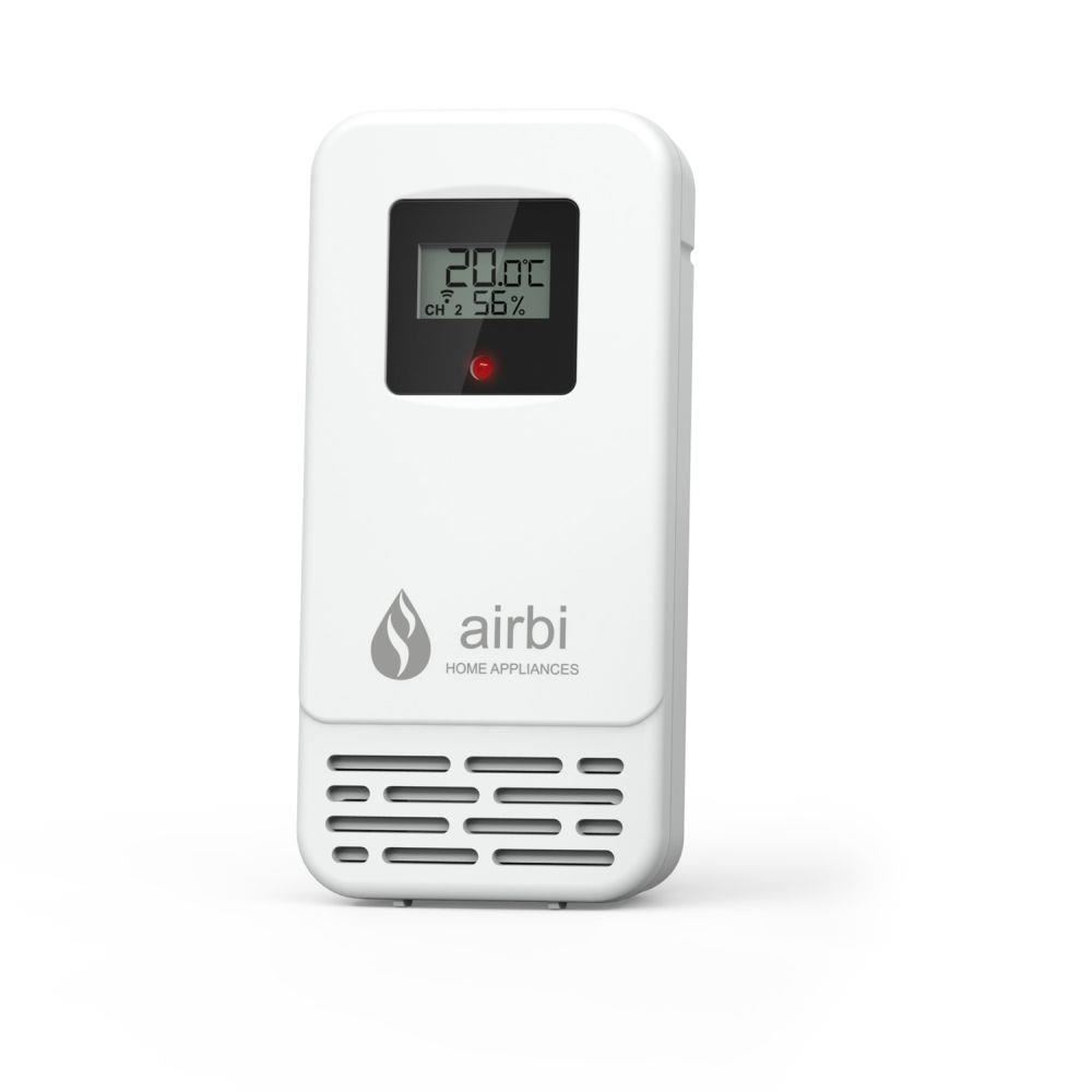 Senzor wireless temperatura si umiditate cu LCD AirBi BI1010, alb