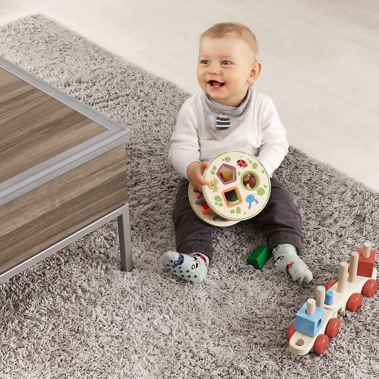 Set 2 benzi protectie muchii si colturi din spuma poliuretan, gri, 2 x 1 m, Reer