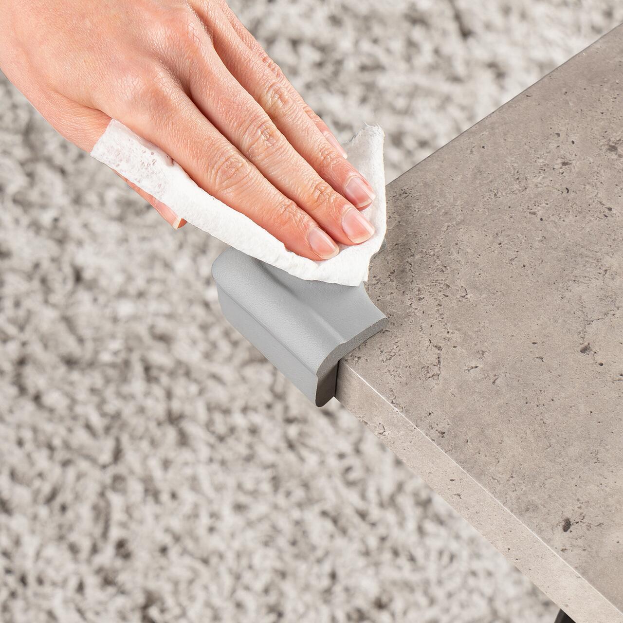 Set 4 protectii pentru colturi copii din spuma, gri, cu banda 3M Reer