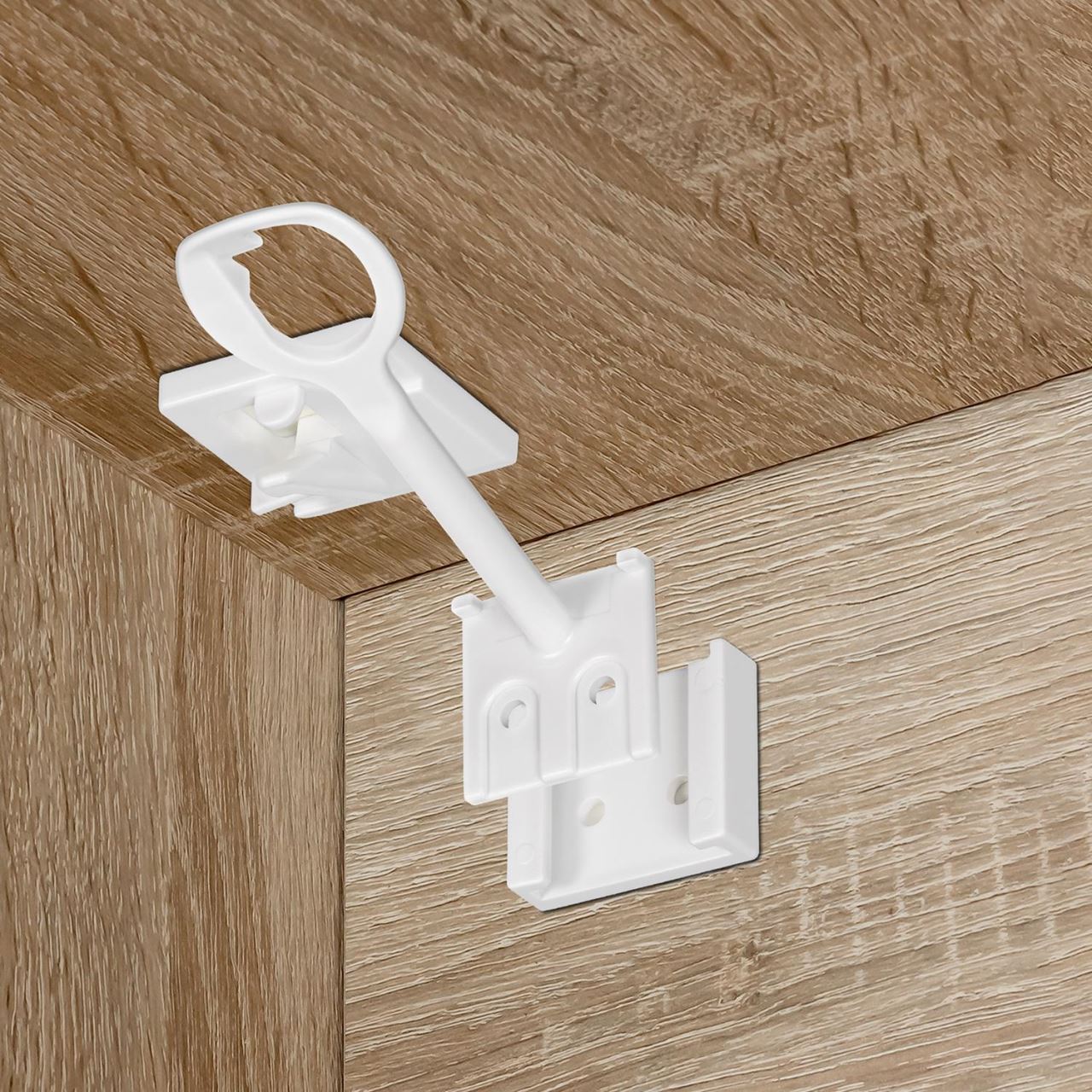 Sigurante copii pentru sertare si usi de dulap, 3 buc, albe, Reer