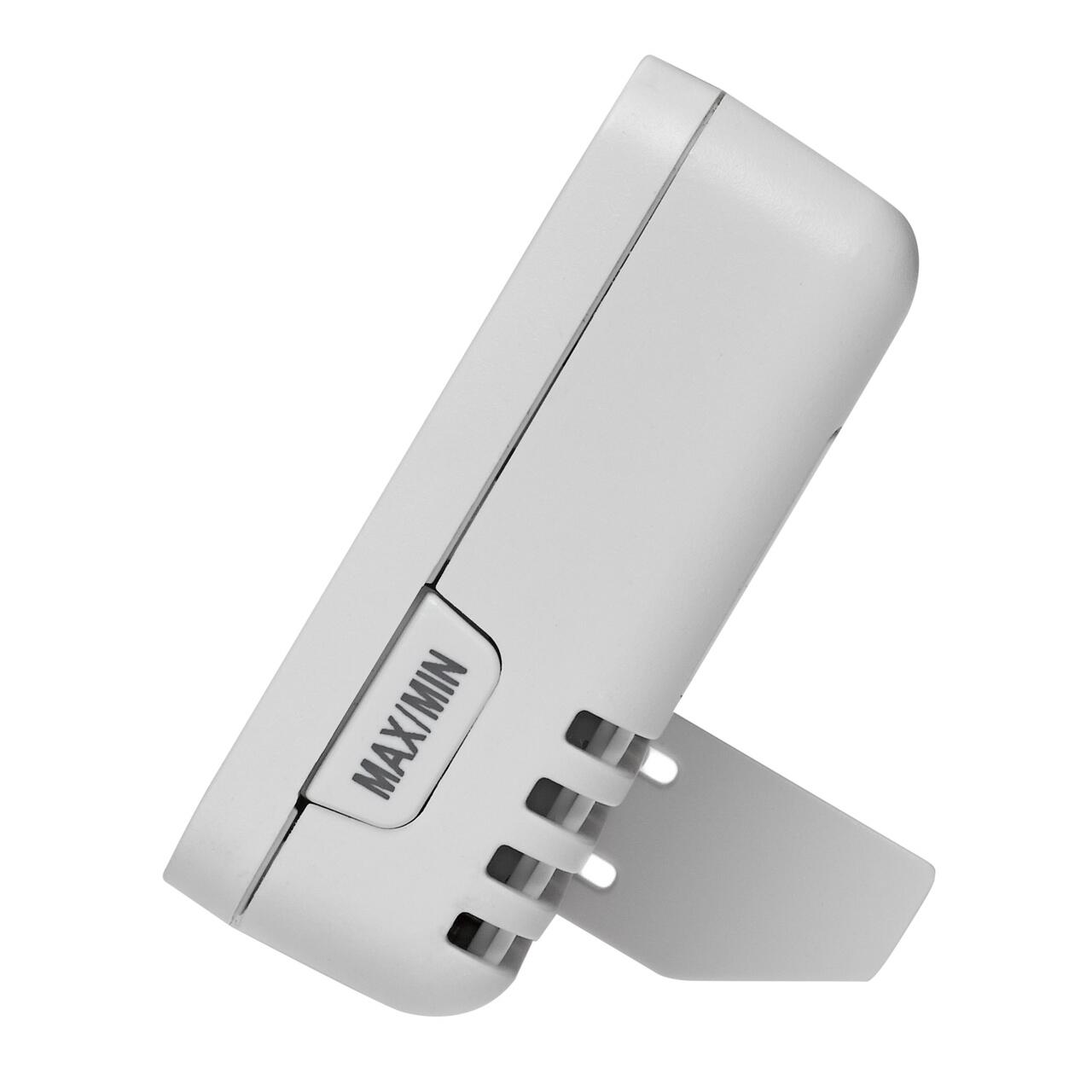 Termometru digital de cameră TFA, cu suport magnetic și afișaj mare, alb