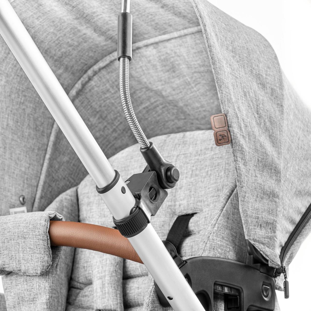 Umbreluta reglabila pentru carucior bebe cu protectie UV 50+, neagra