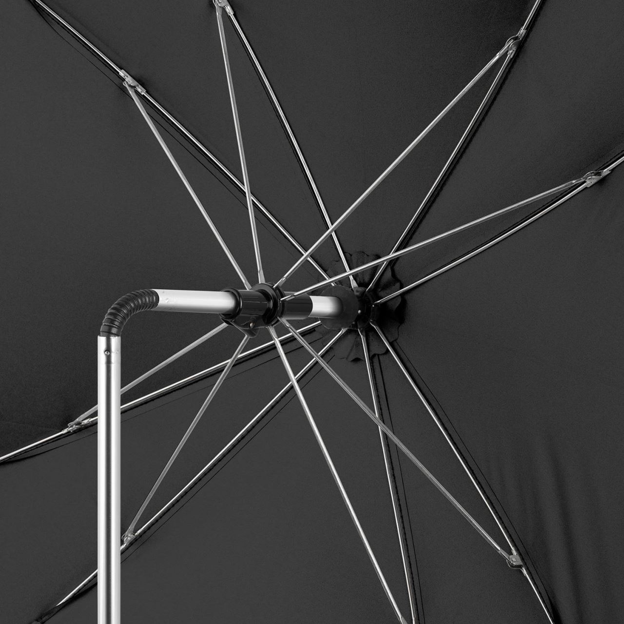 Umbreluta reglabila pentru carucior bebe cu protectie UV 50+, neagra