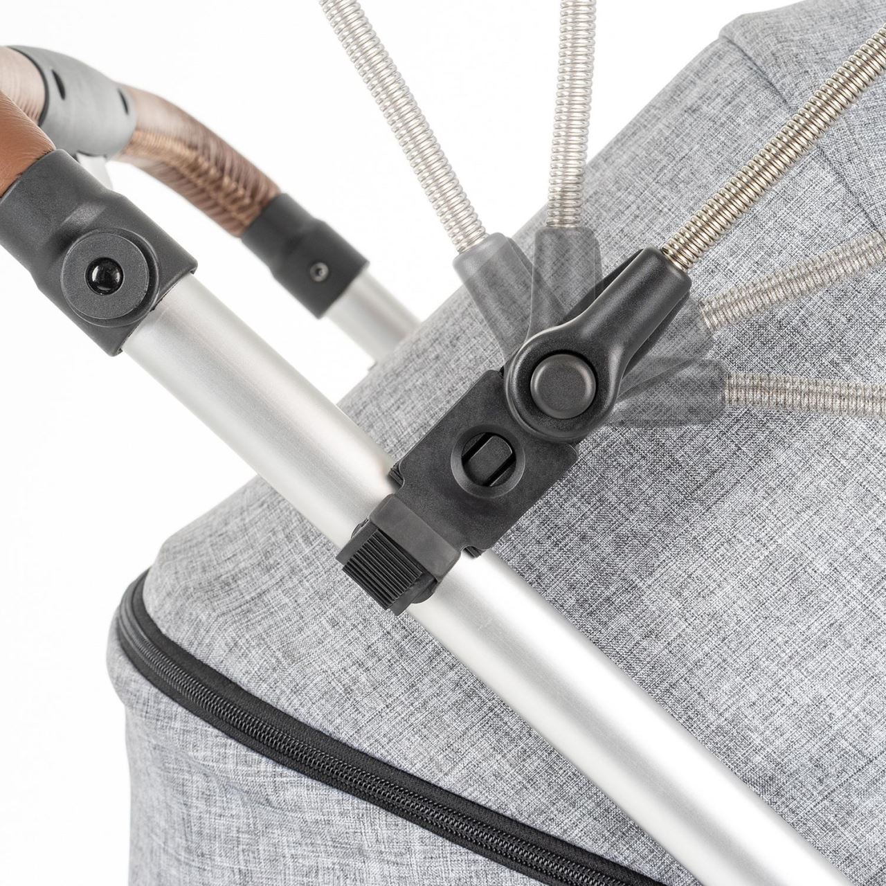 Umbreluta reglabila pentru carucior bebe cu protectie UV 50+, neagra