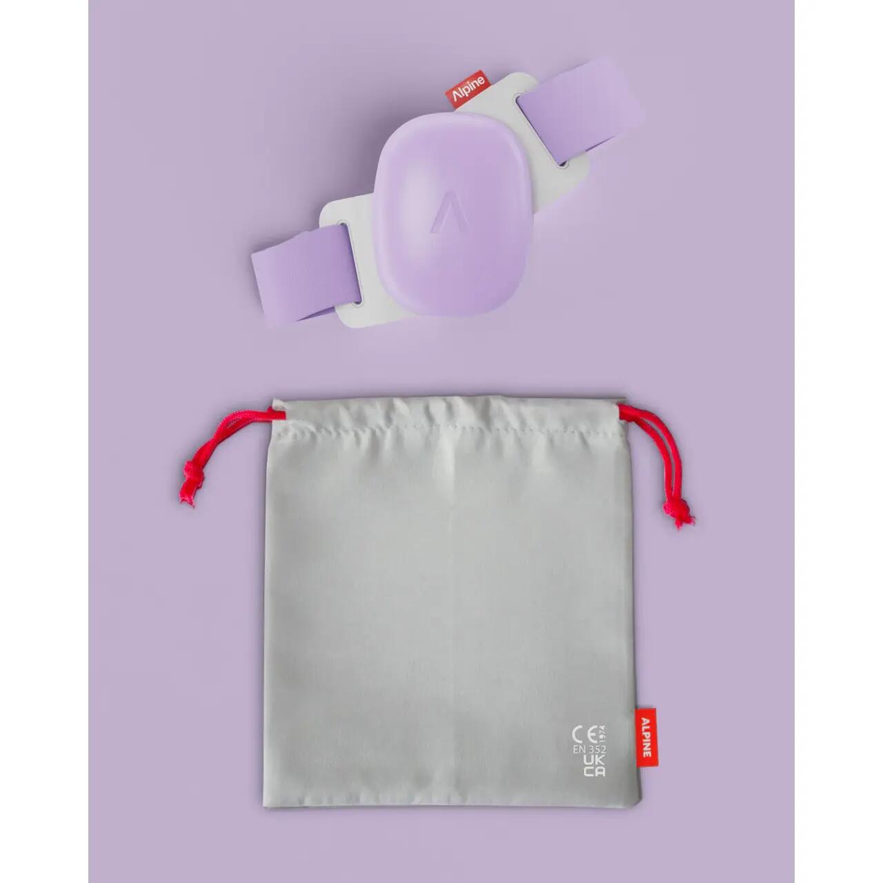 Casti antifonice pentru bebelusi si copii pana la 4 ani, ofera protectie auditiva, SNR 24, mov, ALPINE Muffy Baby Dawn Purple ALP29675