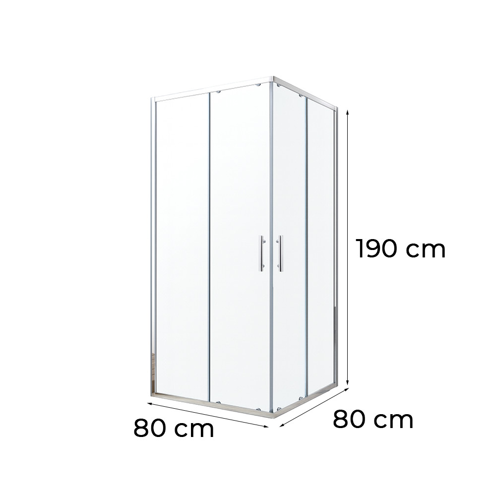 Leziter Cabină de duș pătrată Soul 80x80 cm fără tavă
