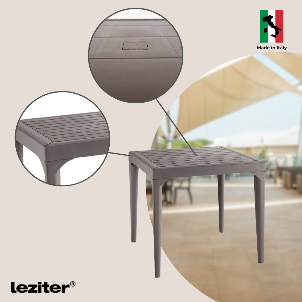 Set mobilier de grădină Leziter Natale 4+1, cappuccino, 4 scaune
