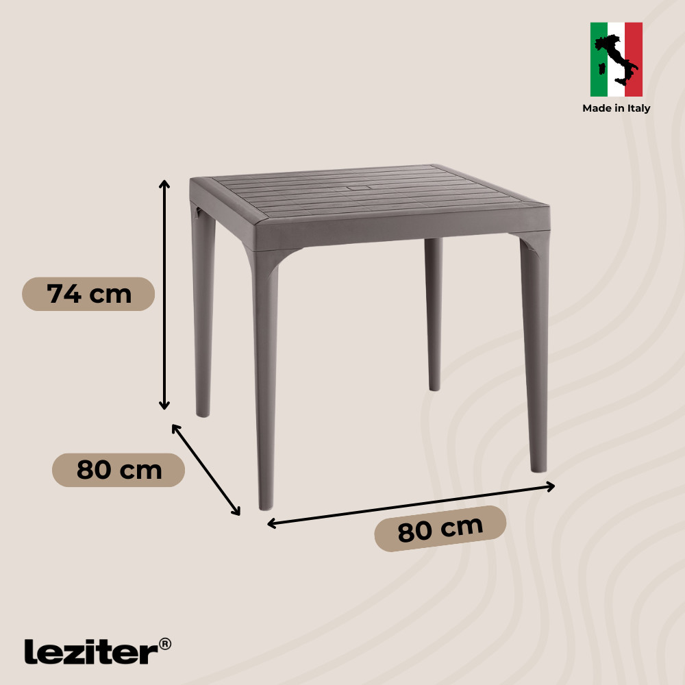 Set mobilier de grădină Leziter Natale 4+1, cappuccino, 4 scaune