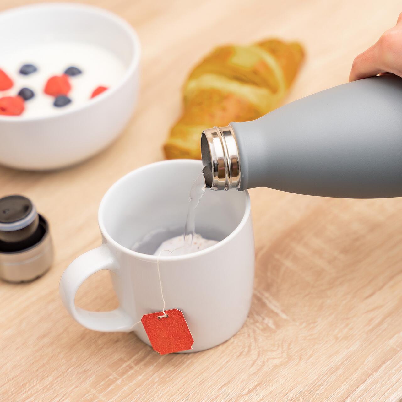 Sticlă termoizolantă din inox vidat Reer Colour, 500 ml, gri