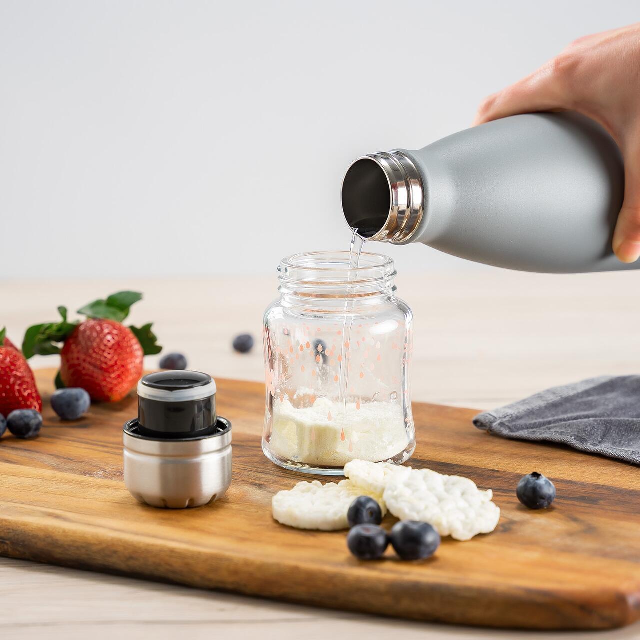 Sticlă termoizolantă din inox vidat Reer Colour, 500 ml, gri