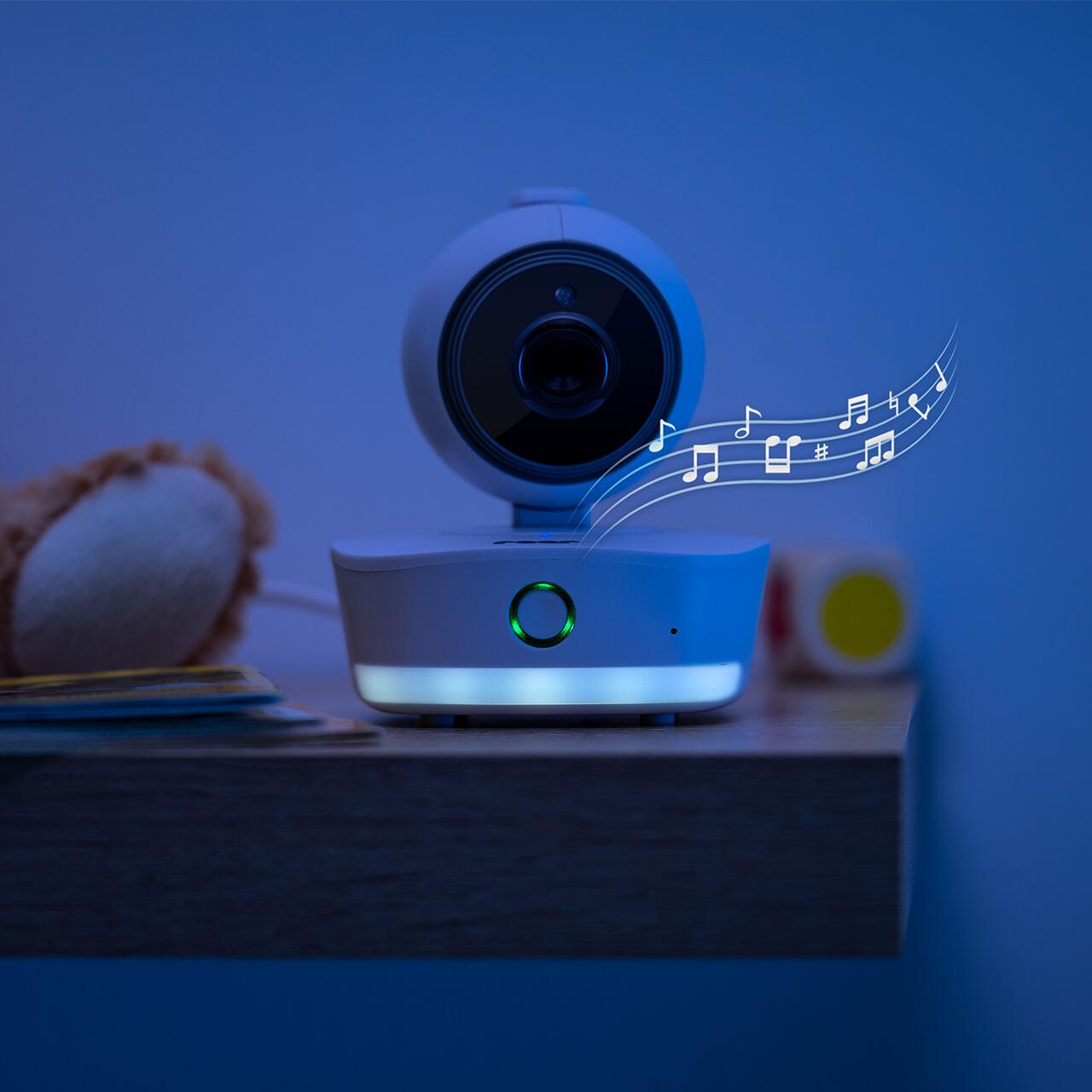 Video monitor digital pentru bebelusi cu camera rotativa si urmarire inteligenta a miscarii, REER BabyCam XL 80440