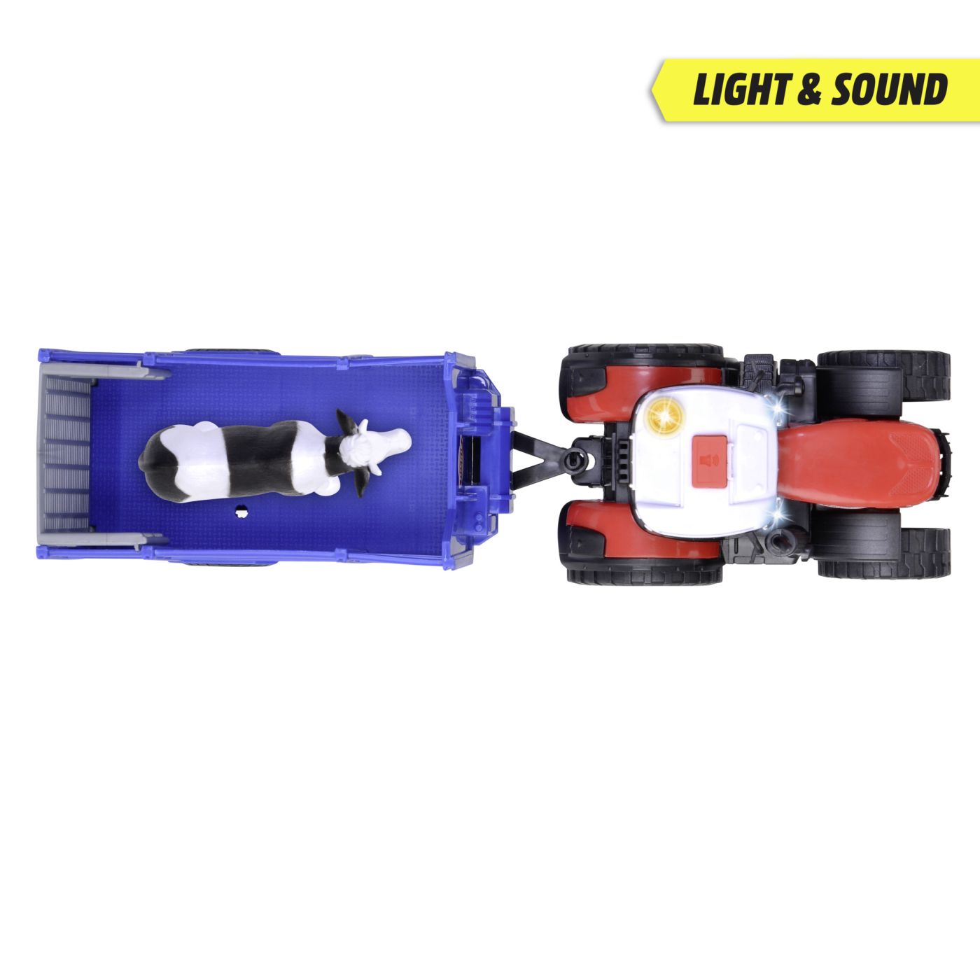 DICKIE MASSEY FERGUSON TRACTOR SI REMORCA CU SUNETE SI LUMINI