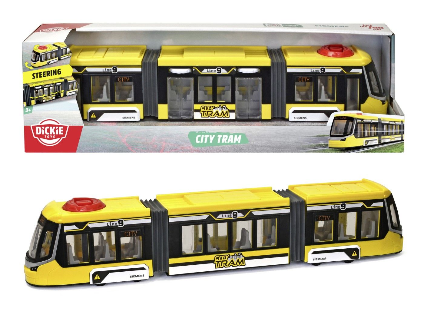 DICKIE TRAMVAI SIEMENS AVENIO GALBEN 41.5CM