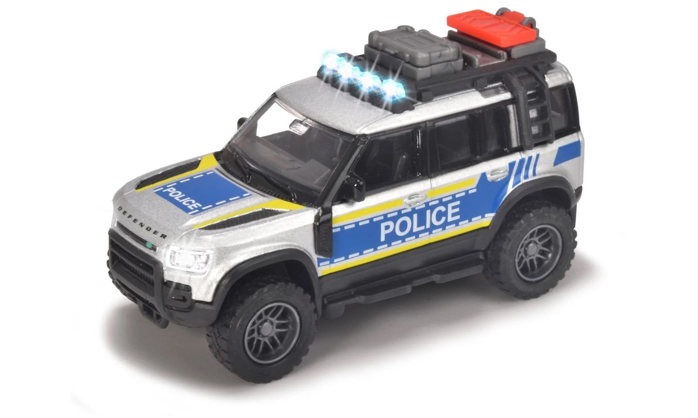 Masinuta de politie Land Rover Majorette cu lumini si sunete