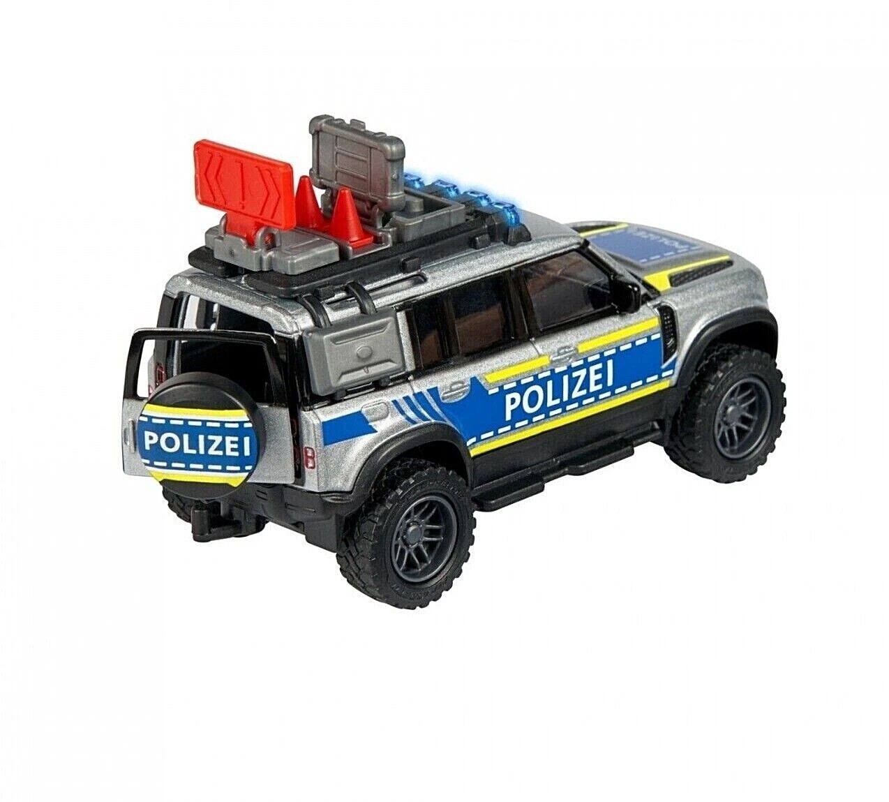 Masinuta de politie Land Rover Majorette cu lumini si sunete