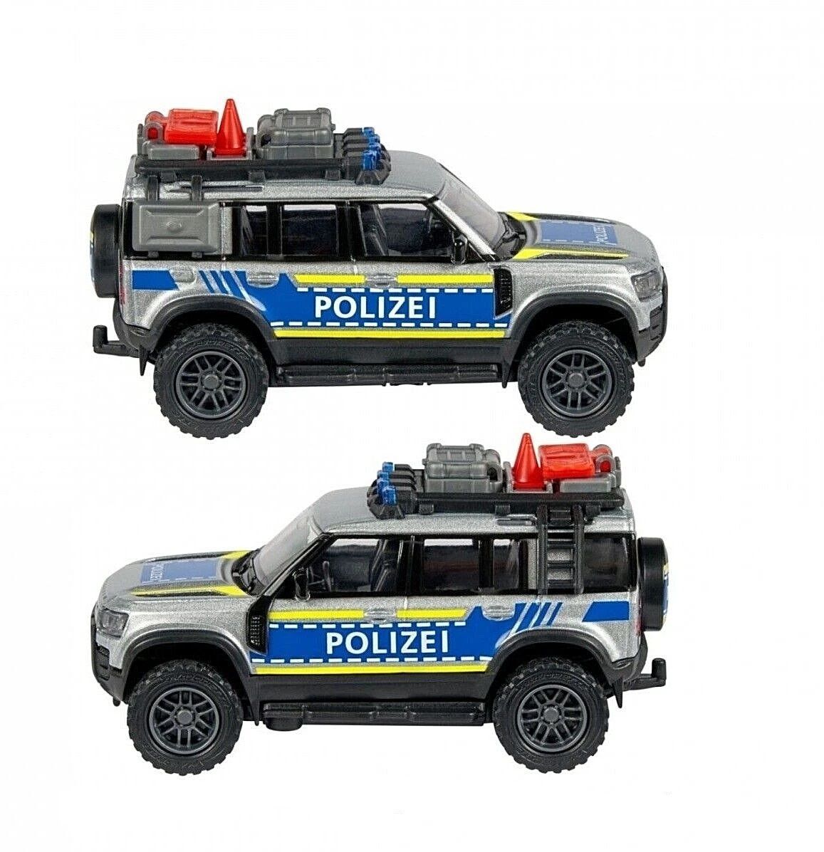 Masinuta de politie Land Rover Majorette cu lumini si sunete