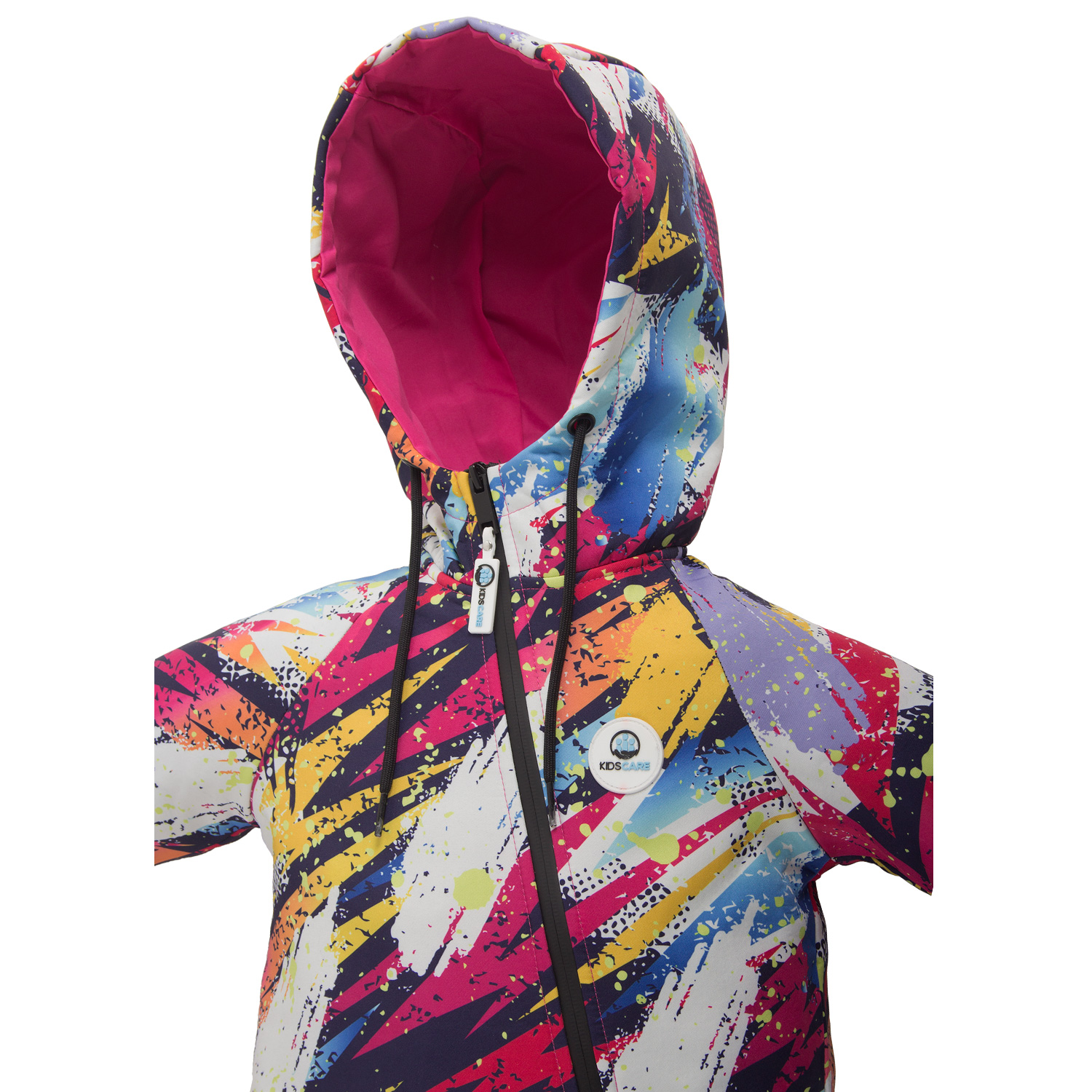 Salopeta impermeabila pentru copii Kidscare, cu protectie la vant si apa cu imprimeu Graffiti - marime 92