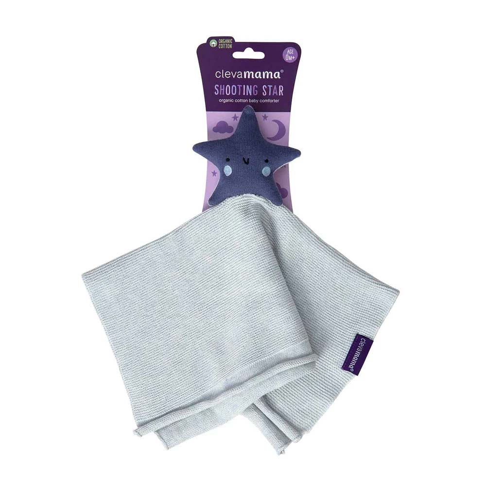 Paturica bebe din bumbac organic cu jucarie Star Clevamama