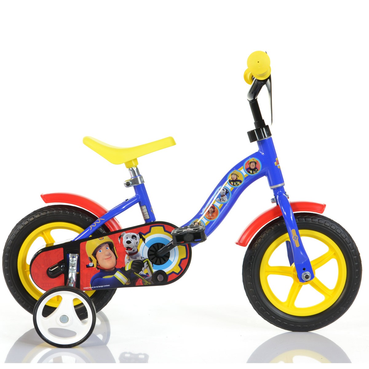 Bicicletă pentru copii Fireman Sam Dino Bikes, 10 inch, albastră