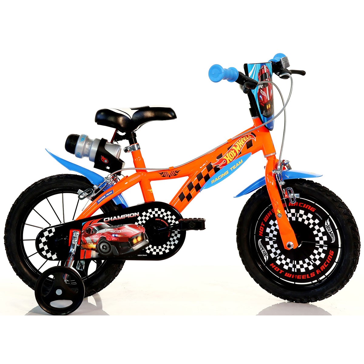 Bicicletă pentru copii Hot Wheels Dino Bikes 14 inch, roți ajutătoare