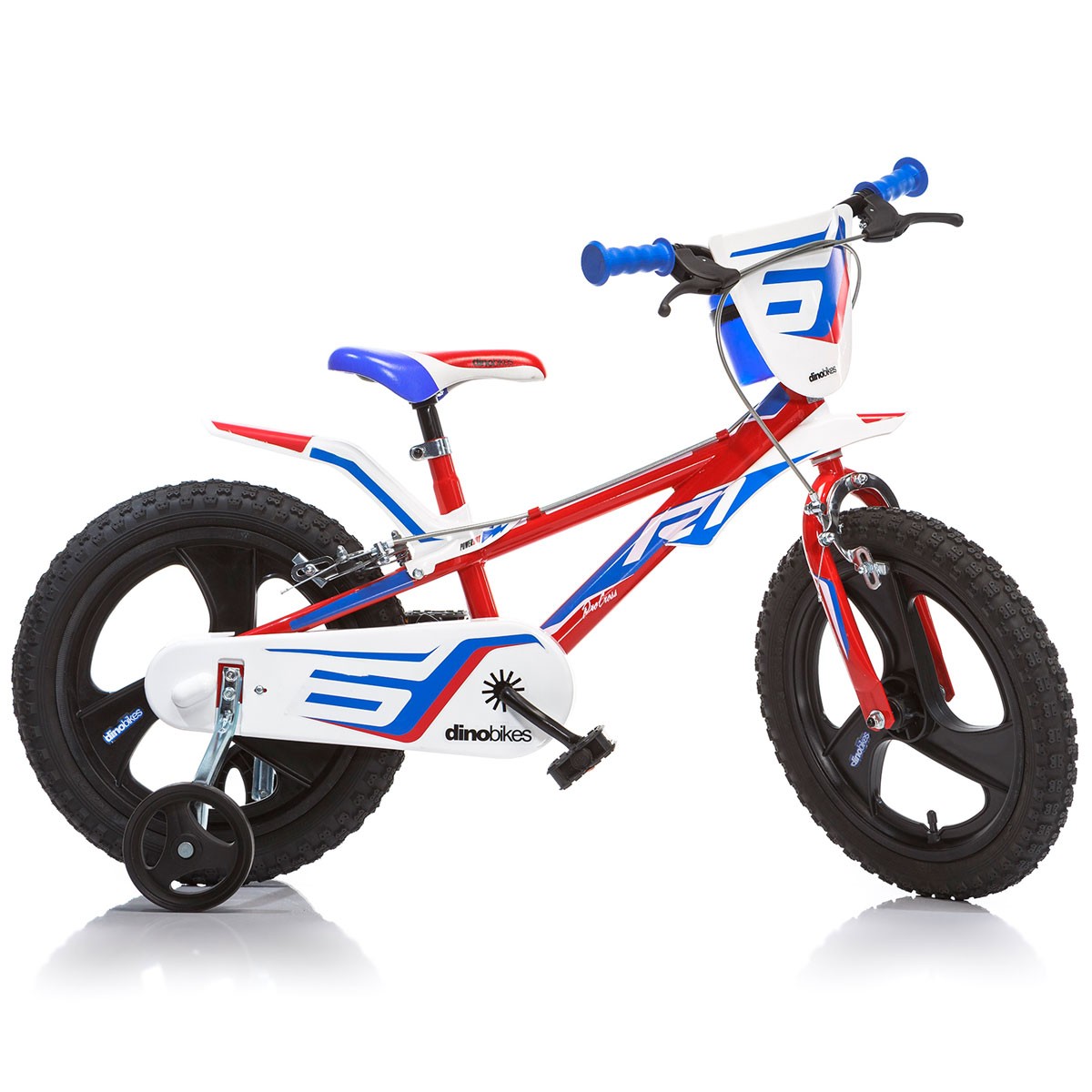 Bicicletă pentru copii Dino Bikes R1, 14 inch, roșu-albastru