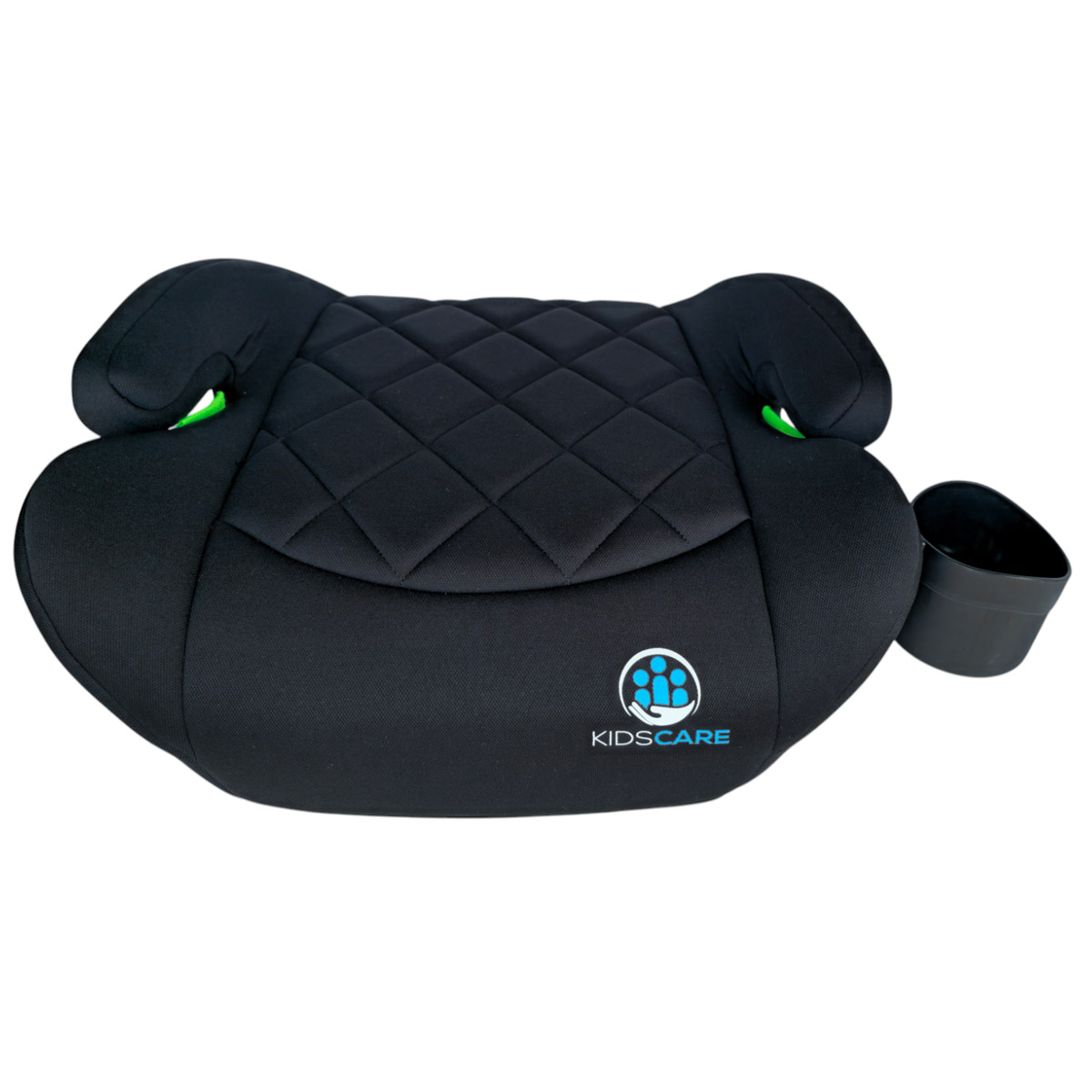 Inaltator auto copii KidsCare FixiGo cu Isofix, 125-150cm, husa lavabila, Negru, omologat R129 i-Size