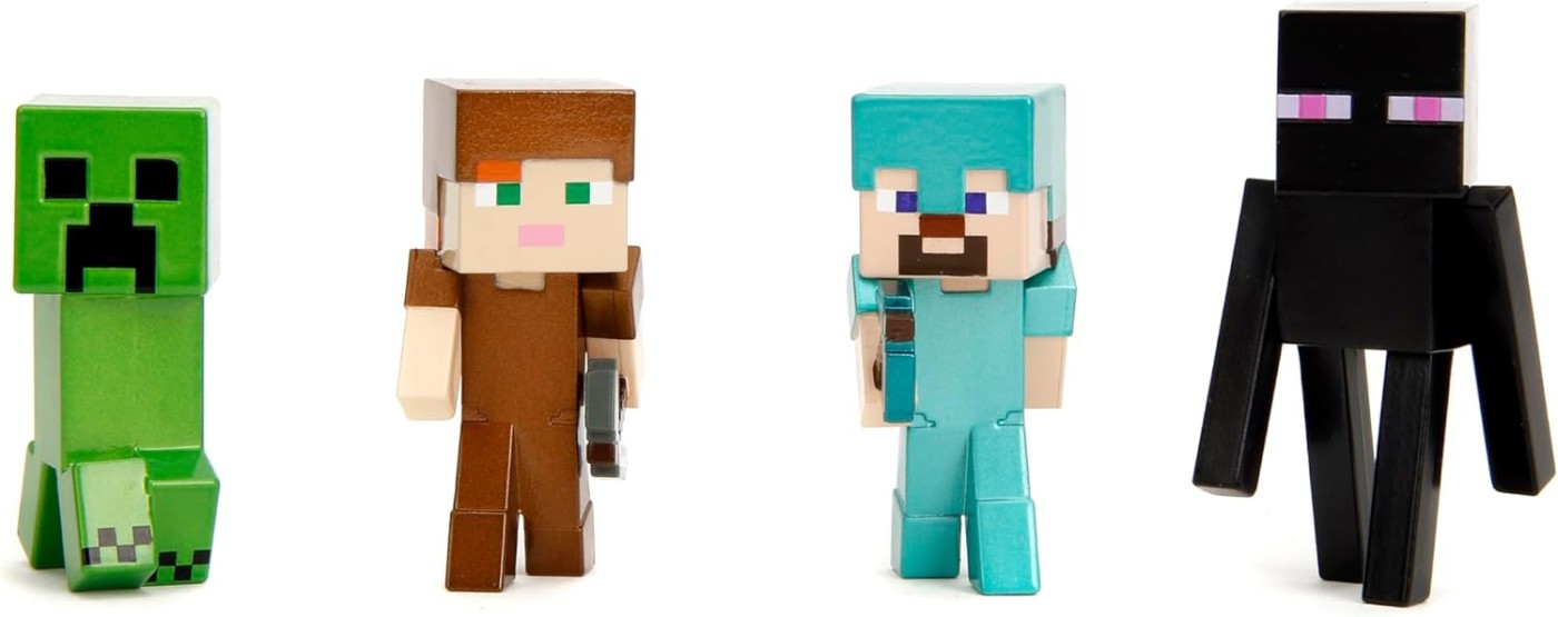 JADA MINECRAFT SET 4 FIGURINE METALICE 6.5CM
