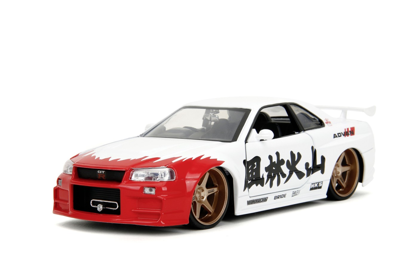 JADA SET FIGURINA METALICA 6CM SI MASINUTA NISSAN SKYLINE GTR SCARA 1 LA 24
