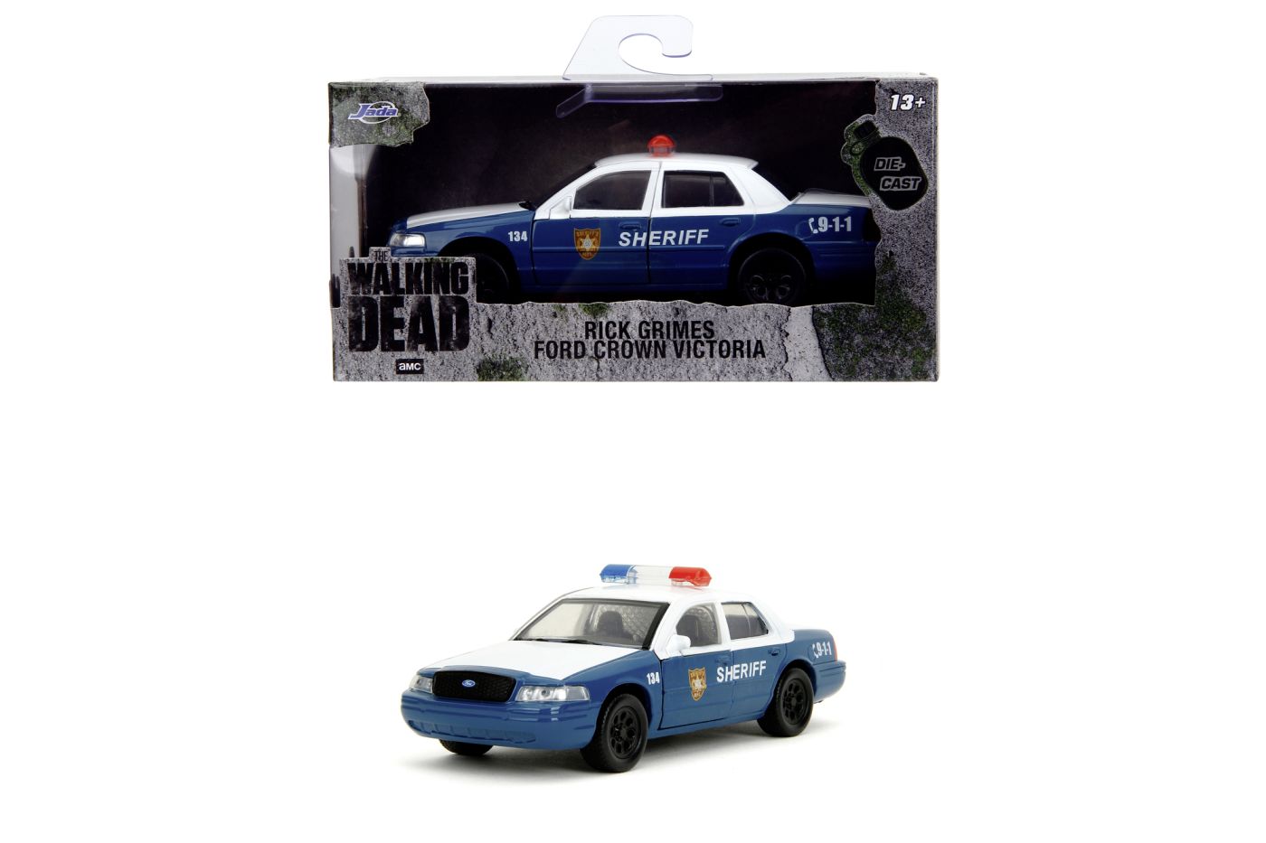 JADA THE WALKING DEAD RICK CRIMES MASINUTA METALICA FORD CROWN VICTORIA SCARA 1:32