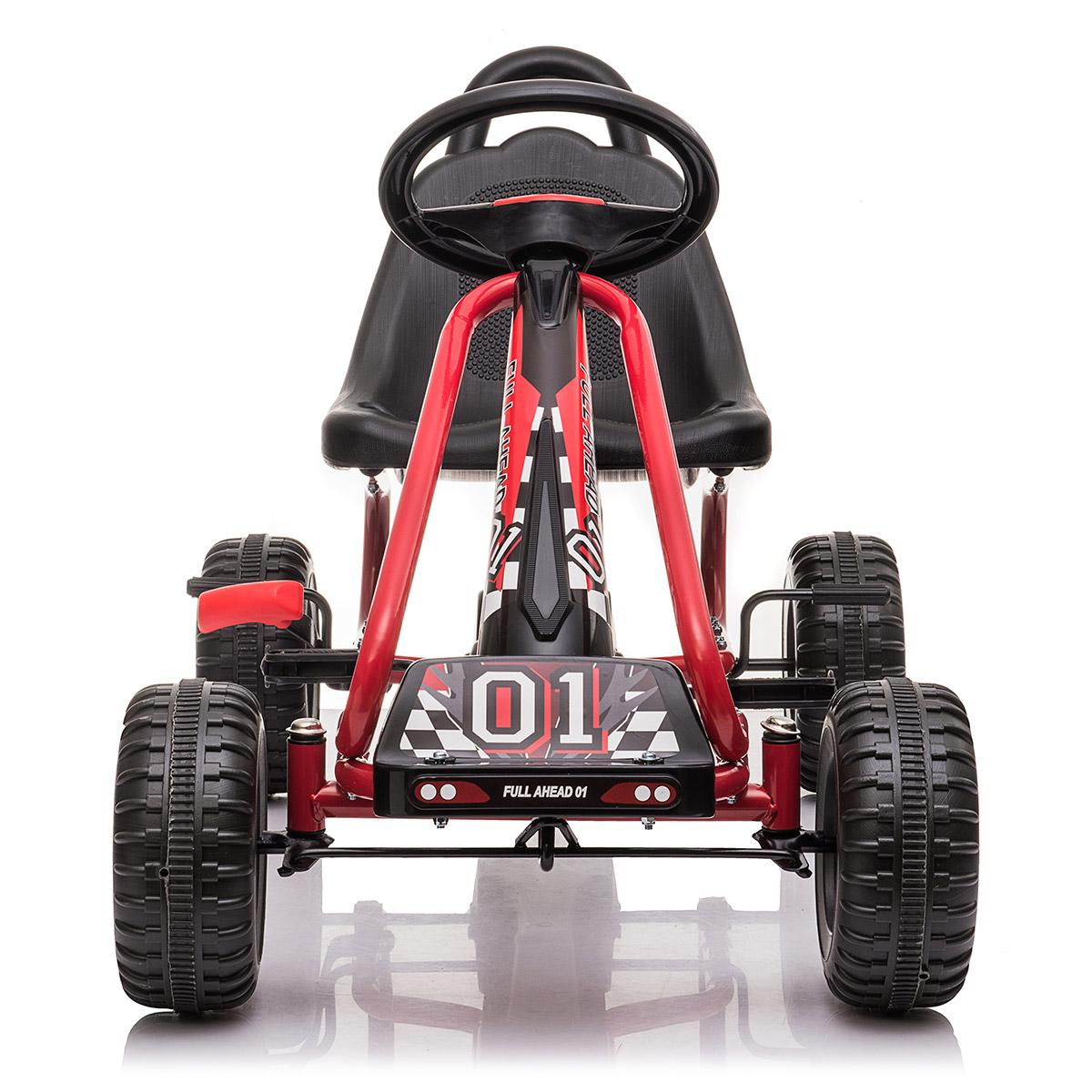 Kart cu pedale pentru copii KidsCare rosu, frana de mana, 3-6 ani