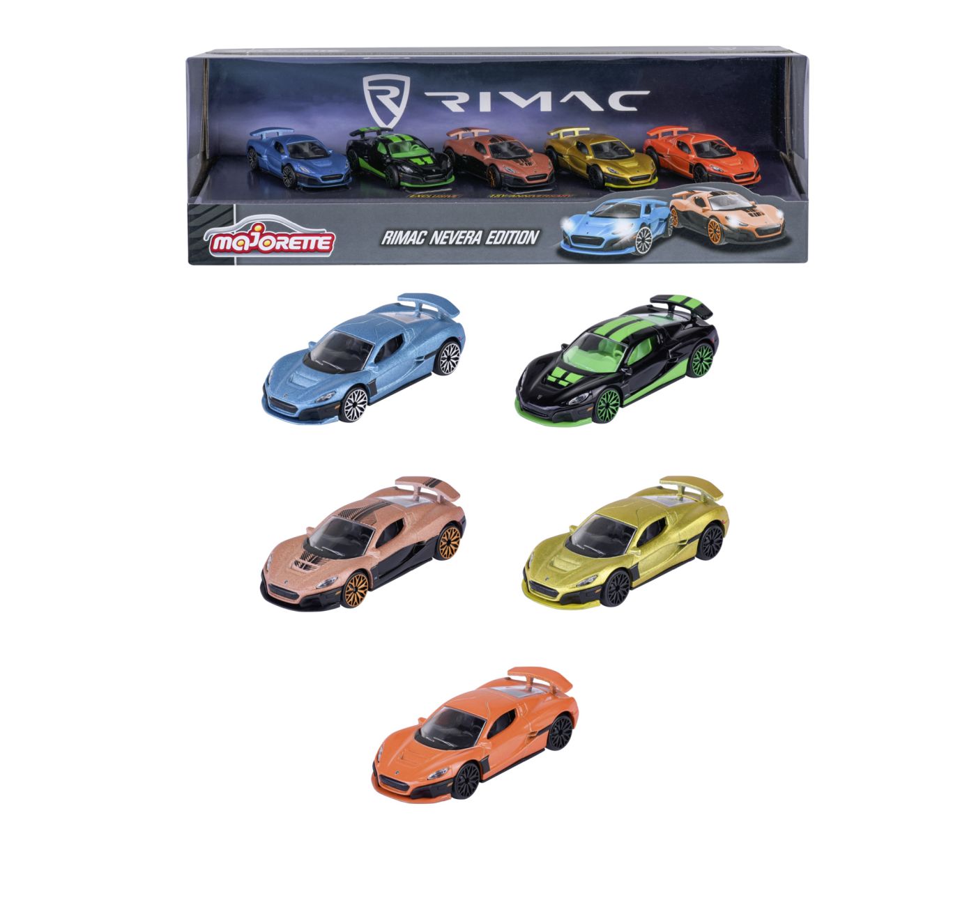 MAJORETTE SET 5 MASINUTE RIMAC NEVERA EDITION GIFTPACK