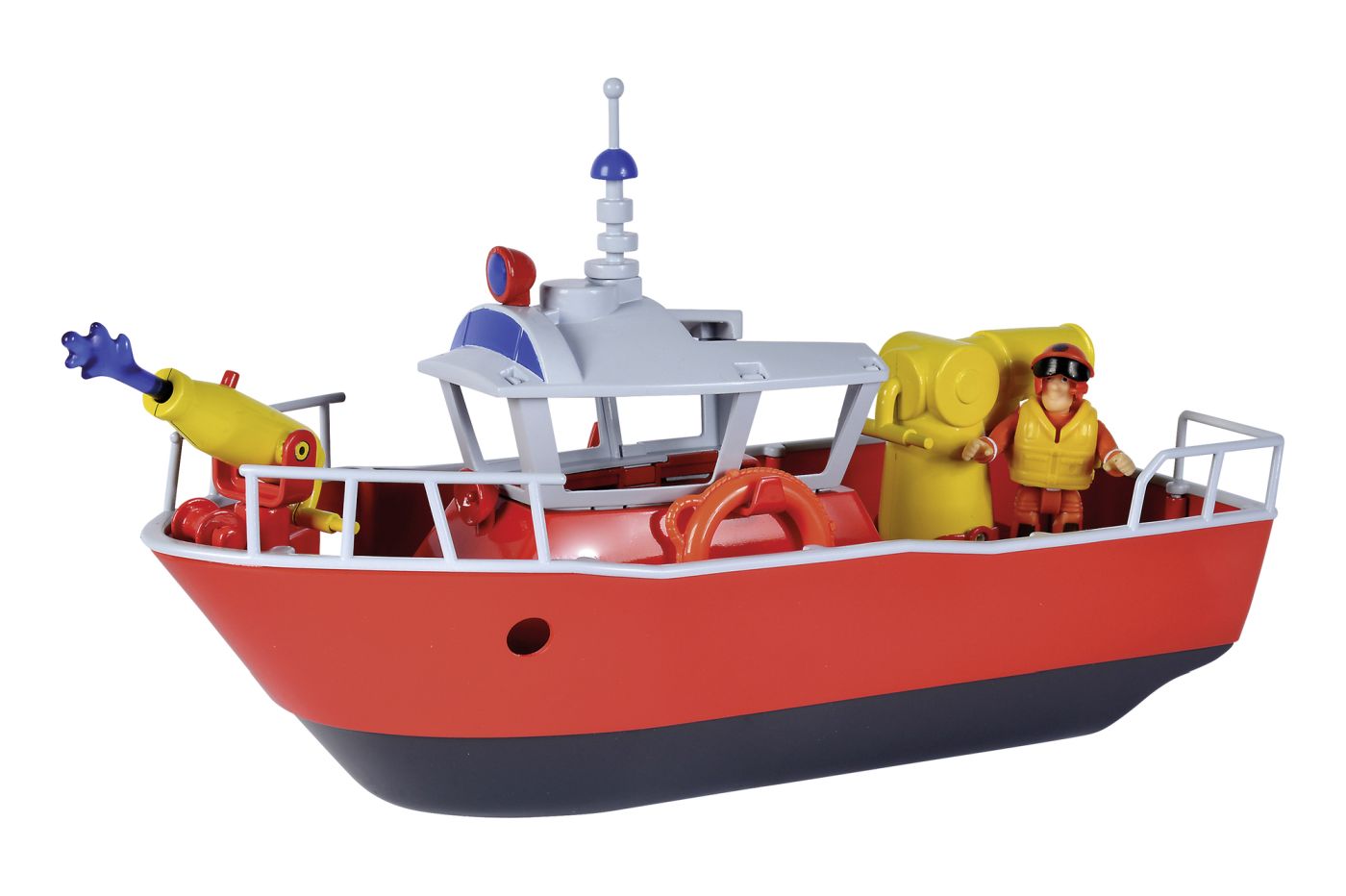 POMPIERUL SAM BARCA DE SALVARE TITAN CU FIGURINA SAM SI ACCESORII