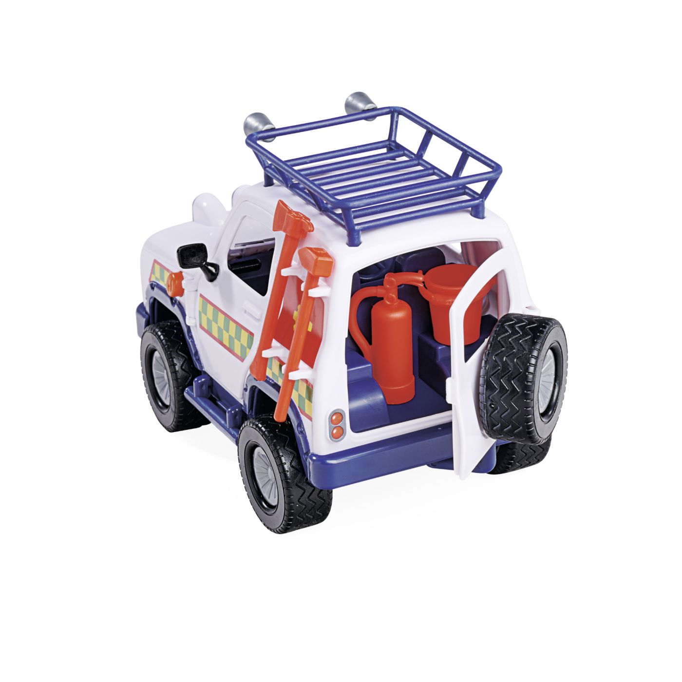 POMPIERUL SAM VEHICUL SALVARE ANIMALE CU FIGURINE SI REMORCA